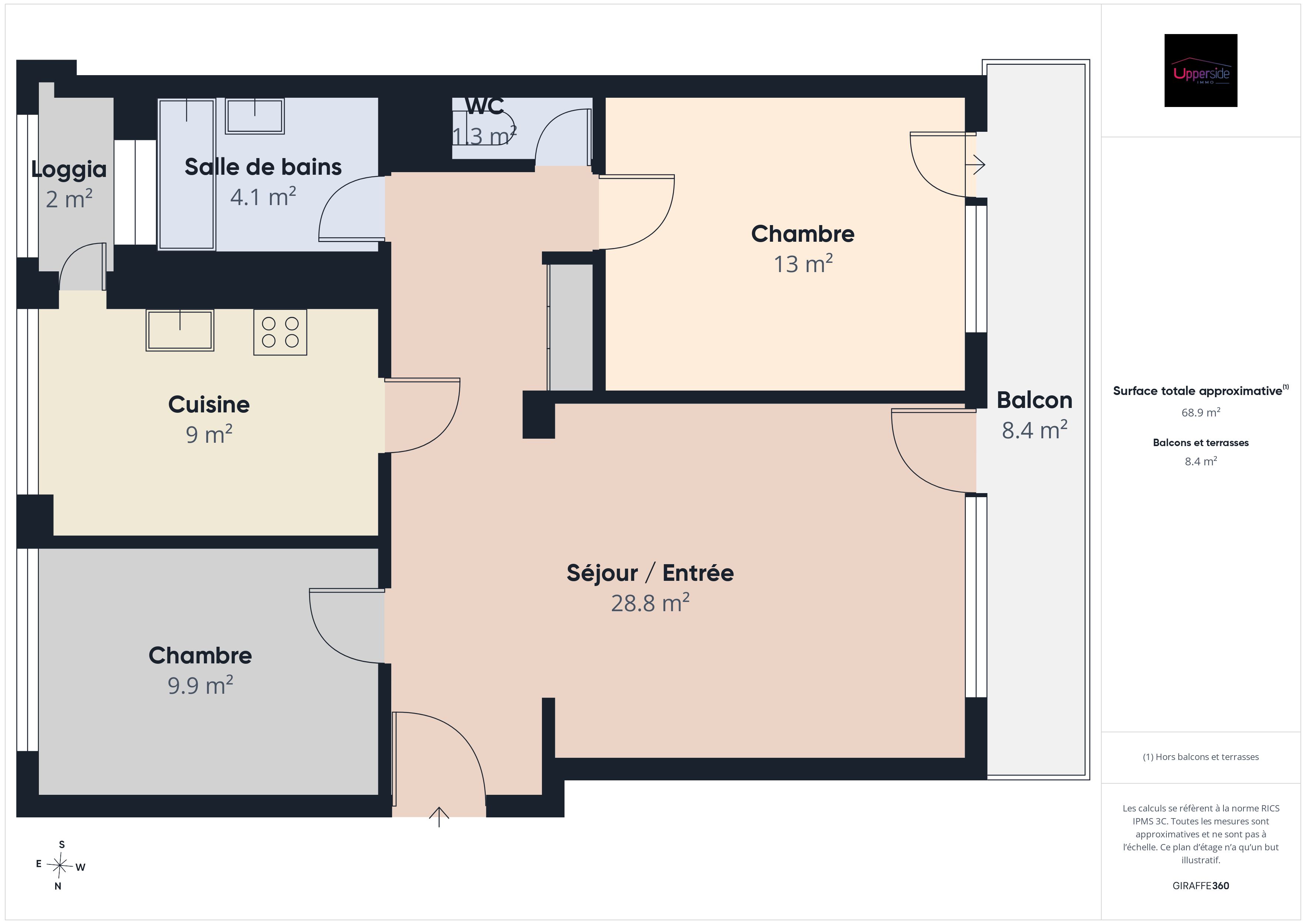 VENEZIA – Appartement 3 pièces avec balcon, garage et cave Image